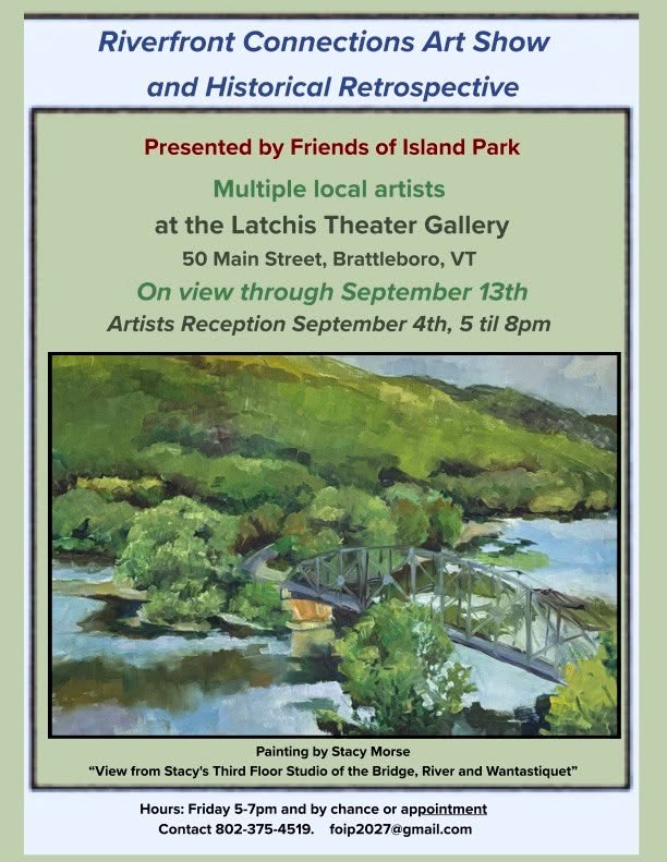 Friends of Island Park Riverfront Connections Art Show flyer